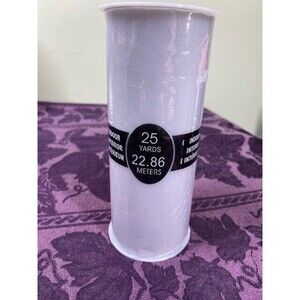 Offray White Tulle Fabric 6 in x 25 Yards Nylon for Decorating~Craft~Gift~Floral